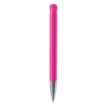 Bolígrafo de plástico con acabado opaco hecho en UE de tinta azul color rosa cuarta vista