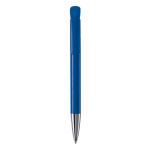 Bolígrafo de plástico con acabado opaco hecho en UE de tinta azul color azul real segunda vista