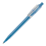 Bolígrafo de plástico mate hecho en UE con recambio Jumbo tinta azul color azul