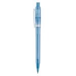 Bolígrafo de plástico mate hecho en UE con recambio Jumbo tinta azul color azul tercera vista