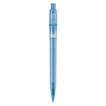 Bolígrafo de plástico mate hecho en UE con recambio Jumbo tinta azul color azul cuarta vista