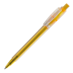 Bolígrafo de plástico mate hecho en UE con recambio Jumbo tinta azul color amarillo