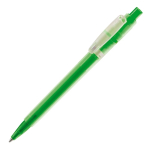 Bolígrafo de plástico mate hecho en UE con recambio Jumbo tinta azul color verde