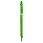Bolígrafo de plástico mate hecho en UE con recambio Jumbo tinta azul color verde segunda vista