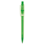 Bolígrafo de plástico mate hecho en UE con recambio Jumbo tinta azul color verde tercera vista