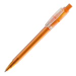 Bolígrafo de plástico mate hecho en UE con recambio Jumbo tinta azul color naranja