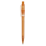 Bolígrafo de plástico mate hecho en UE con recambio Jumbo tinta azul color naranja tercera vista
