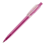 Bolígrafo de plástico mate hecho en UE con recambio Jumbo tinta azul color rosa