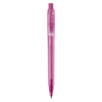 Bolígrafo de plástico mate hecho en UE con recambio Jumbo tinta azul color rosa segunda vista