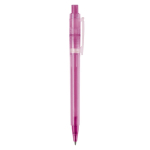 Bolígrafo de plástico mate hecho en UE con recambio Jumbo tinta azul color rosa quinta vista