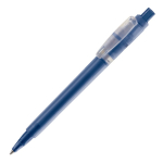 Bolígrafo de plástico mate hecho en UE con recambio Jumbo tinta azul color azul oscuro