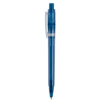 Bolígrafo de plástico mate hecho en UE con recambio Jumbo tinta azul color azul oscuro tercera vista
