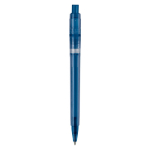 Bolígrafo de plástico mate hecho en UE con recambio Jumbo tinta azul color azul oscuro cuarta vista