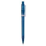 Bolígrafo de plástico mate hecho en UE con recambio Jumbo tinta azul color azul oscuro quinta vista