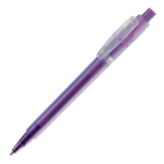 Bolígrafo de plástico mate hecho en UE con recambio Jumbo tinta azul color morado
