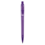 Bolígrafo de plástico mate hecho en UE con recambio Jumbo tinta azul color morado segunda vista