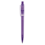 Bolígrafo de plástico mate hecho en UE con recambio Jumbo tinta azul color morado tercera vista