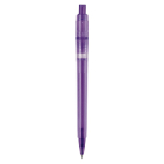 Bolígrafo de plástico mate hecho en UE con recambio Jumbo tinta azul color morado cuarta vista