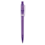 Bolígrafo de plástico mate hecho en UE con recambio Jumbo tinta azul color morado quinta vista