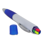 Bolígrafo de mecanismo giratorio con resaltador en la parte superior sexta vista