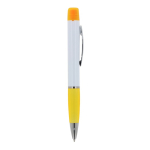 Bolígrafo de mecanismo giratorio con resaltador en la parte superior tercera vista