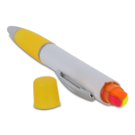 Bolígrafo de mecanismo giratorio con resaltador en la parte superior sexta vista