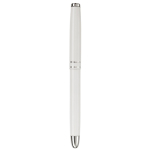 Set de 1 bolígrafo roller con capuchón y otro giratorio color blanco novena vista