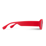 Gafas de sol promocionales negras hechas de plástico 100% reciclado color rojo tercera vista