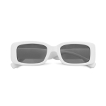 Gafas de sol promocionales negras hechas de plástico 100% reciclado color blanco segunda vista