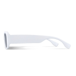 Gafas de sol promocionales negras hechas de plástico 100% reciclado color blanco cuarta vista