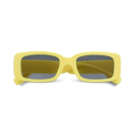 Gafas de sol promocionales negras hechas de plástico 100% reciclado color amarillo segunda vista