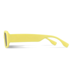 Gafas de sol promocionales negras hechas de plástico 100% reciclado color amarillo cuarta vista