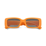 Gafas de sol promocionales negras hechas de plástico 100% reciclado color naranja segunda vista