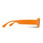 Gafas de sol promocionales negras hechas de plástico 100% reciclado color naranja tercera vista