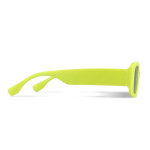 Gafas de sol promocionales negras hechas de plástico 100% reciclado color verde lima tercera vista