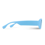 Gafas de sol promocionales negras hechas de plástico 100% reciclado color azul claro tercera vista