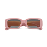 Gafas de sol promocionales negras hechas de plástico 100% reciclado color rosa pastel segunda vista