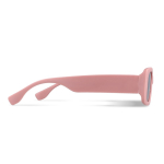 Gafas de sol promocionales negras hechas de plástico 100% reciclado color rosa pastel tercera vista