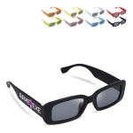 Gafas de sol promocionales negras hechas de plástico 100% reciclado