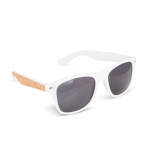 Gafas de sol con logotipo recicladas protección UV400 SunCork color blanco