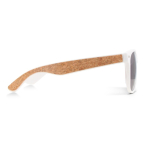 Gafas de sol con logotipo recicladas protección UV400 SunCork color blanco tercera vista