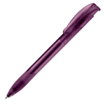 Bolígrafo de plástico fabricado en UE con carga Jumbo tinta azul color morado