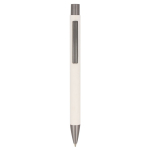 Bolígrafos con logo, de papel sostenible en varios colores, pulsador color blanco segunda vista