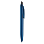 Bolígrafo de plástico metalizado con clip sólido y recambio jumbo azul color azul oscuro quinta vista