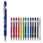 Bolígrafo de aluminio reciclado con puntero y tinta azul