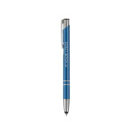 Bolígrafo aluminio con puntero para pantalla táctil tinta azul vista principal