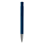 Bolígrafo pulsador de plástico de colores mate hecho en EU color azul oscuro segunda vista