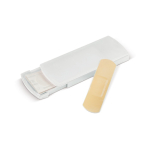 Colorido estuche personalizado de plástico con 5 tiritas incluidas color blanco