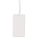 Identificador de maleta con etiqueta para rellenar en el interior color blanco