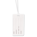 Identificador de maleta con etiqueta para rellenar en el interior color blanco segunda vista